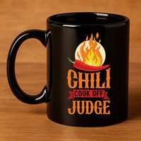 Chili Cook Off Judge Red Chili 11oz C Handle Ceramic Mug