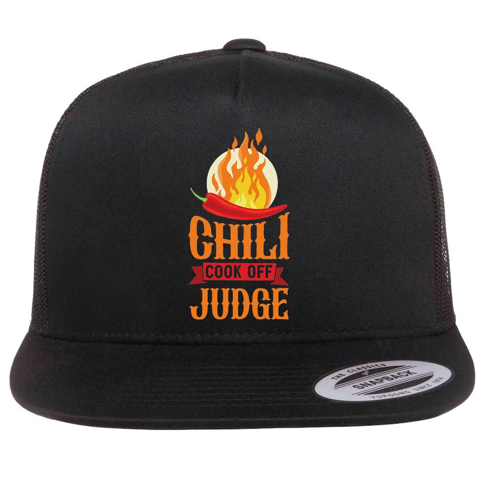 Chili Cook Off Judge Red Chili Flat Bill Trucker Hat