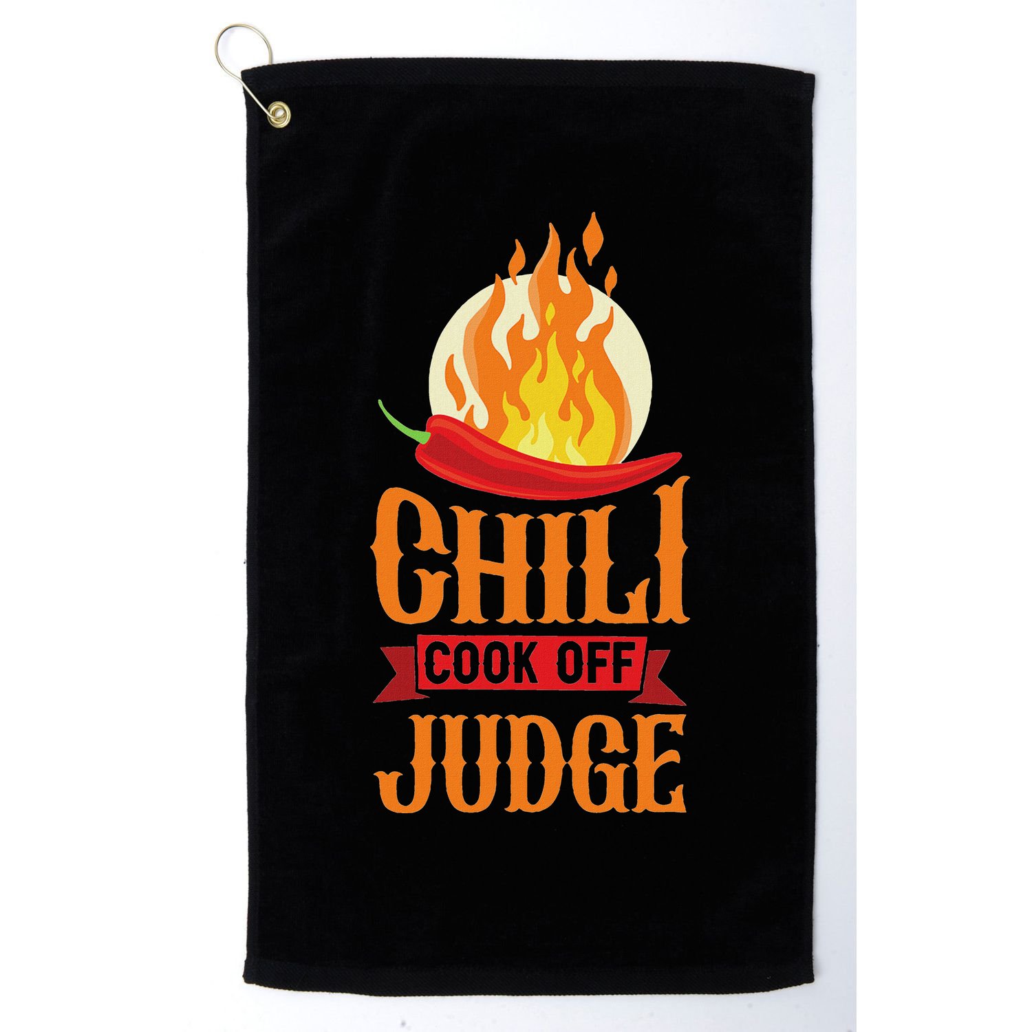 Chili Cook Off Judge Red Chili Golf Towel