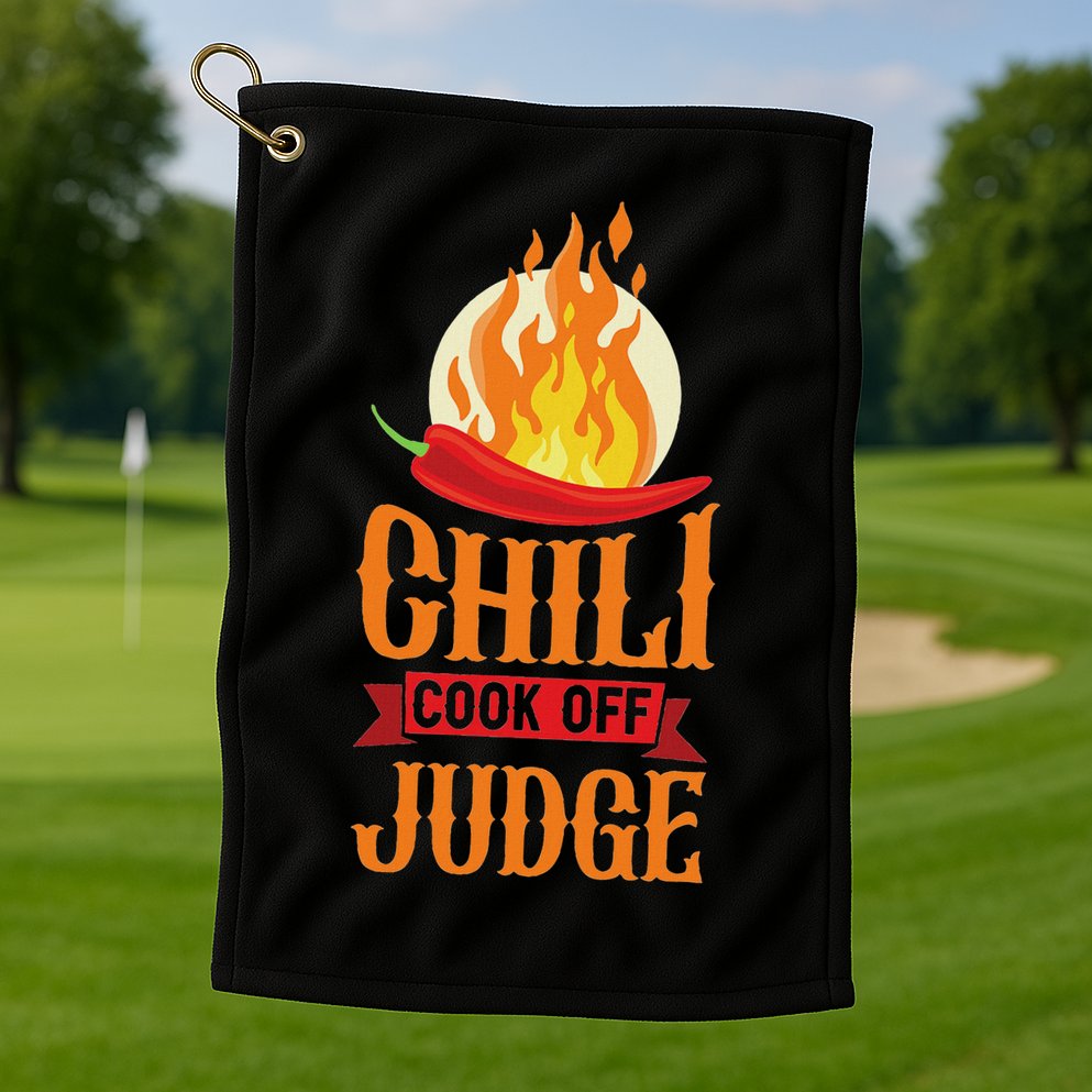 Chili Cook Off Judge Red Chili Golf Towel