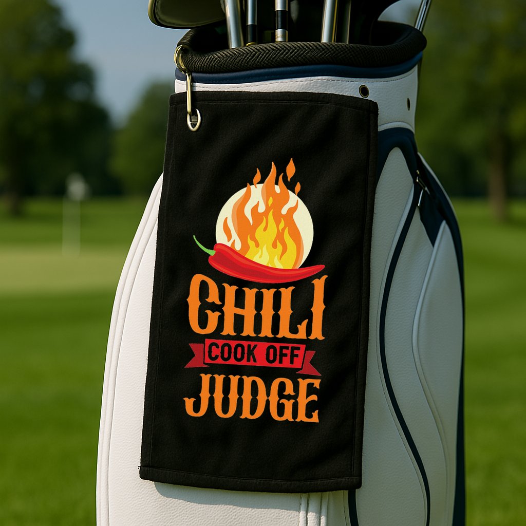 Chili Cook Off Judge Red Chili Golf Towel