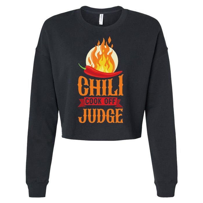 Chili Cook Off Judge Red Chili Cropped Pullover Crew