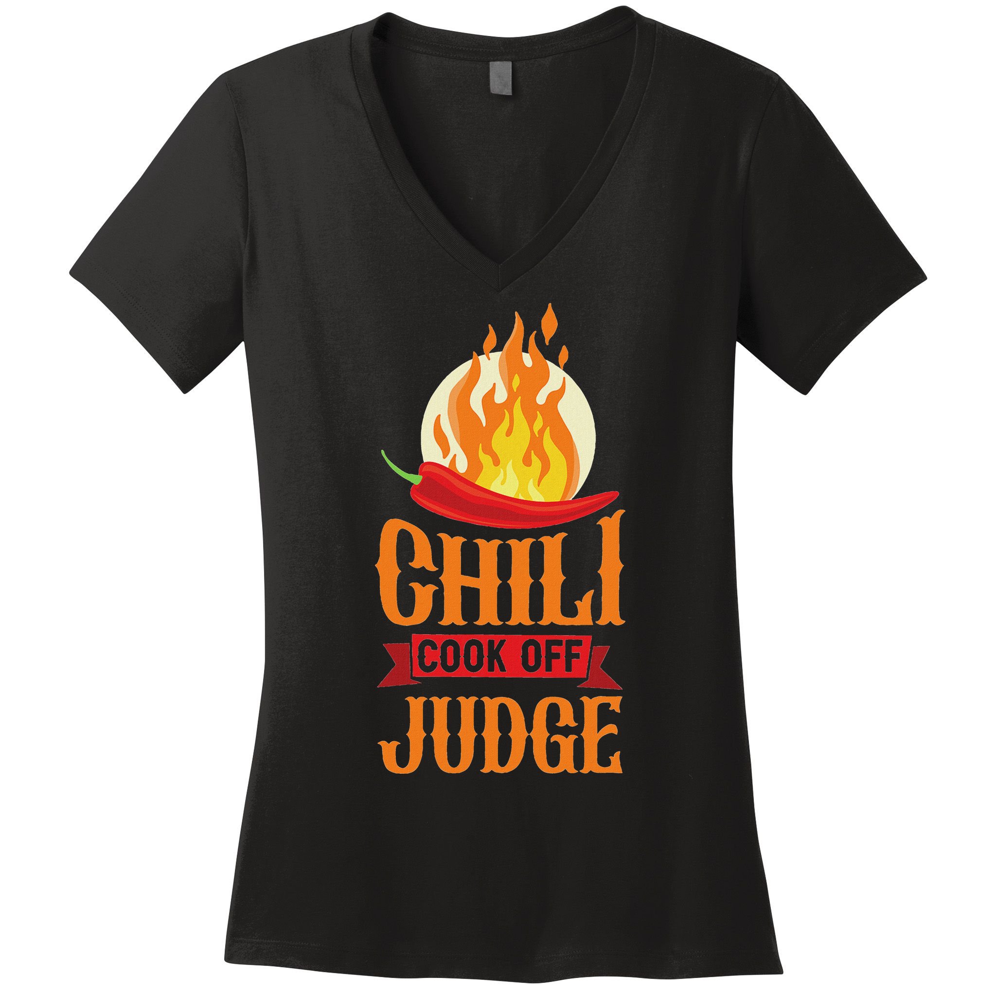 Chili Cook Off Judge Red Chili Women's V-Neck T-Shirt