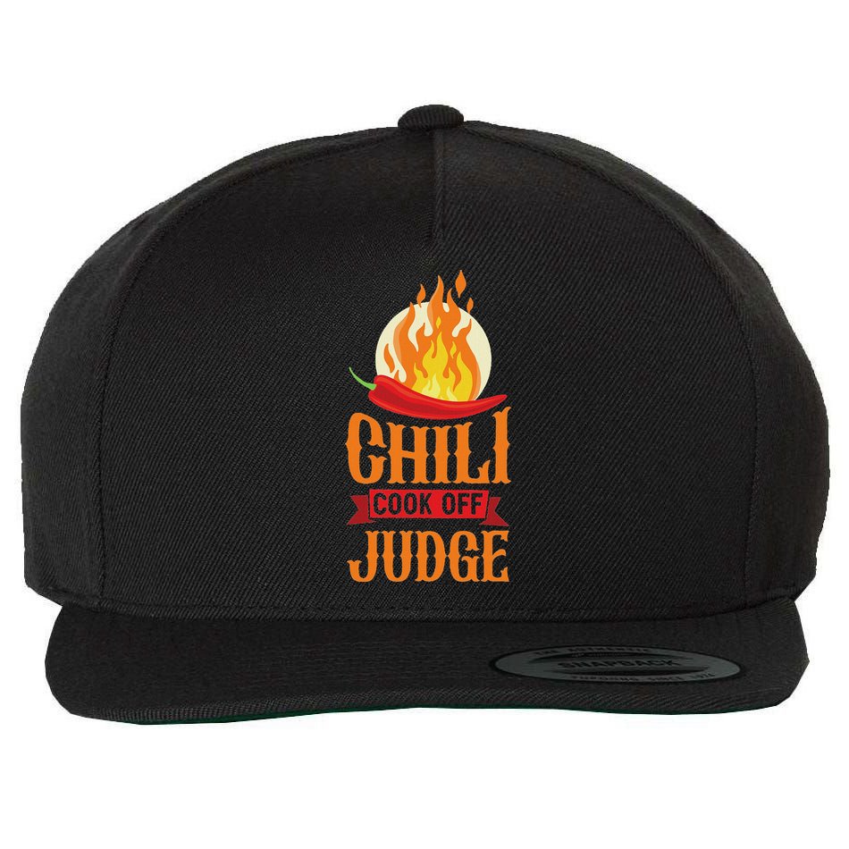 Chili Cook Off Judge Red Chili Wool Snapback Cap