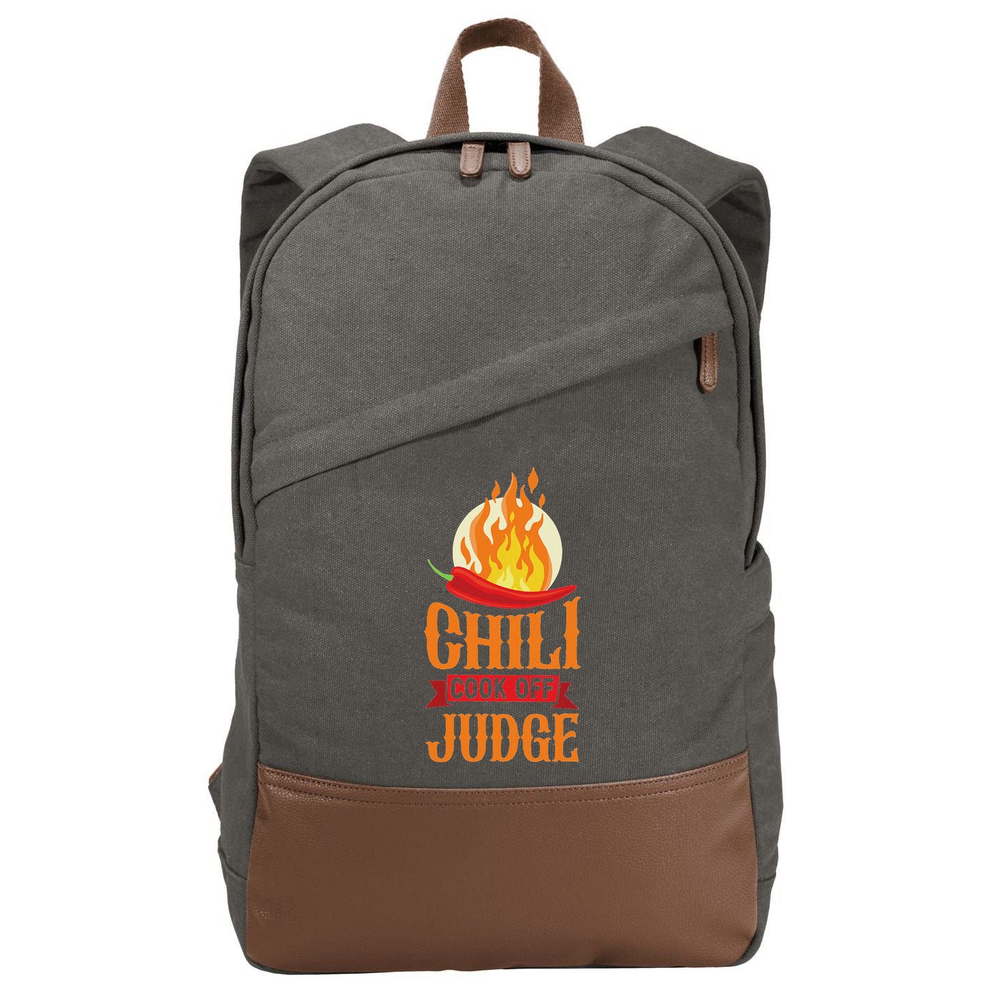 Chili Cook Off Judge Red Chili Cotton Canvas Backpack