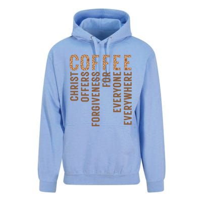 Coffee Christ Offers Forgiveness For Everyone Everywhere Great Gift Unisex Surf Hoodie