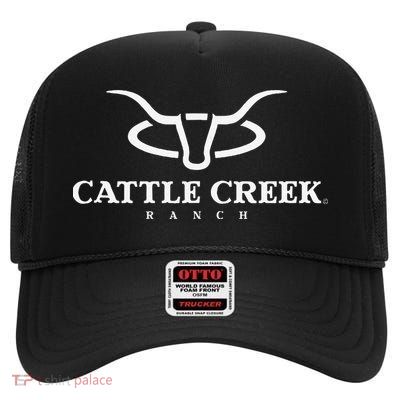 Cattle Creek Original White Logo High Crown Mesh Back Trucker Hat