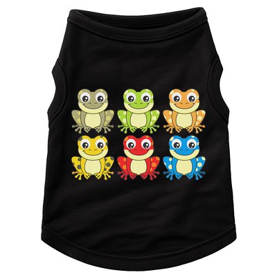 Colorful Collection Of Frogs Animal Lover Graphic Doggie Tank