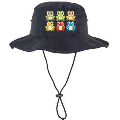 Colorful Collection Of Frogs Animal Lover Graphic Bucket Hat