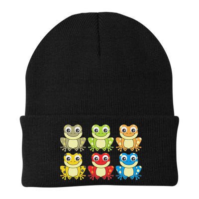 Colorful Collection Of Frogs Animal Lover Graphic Beanie