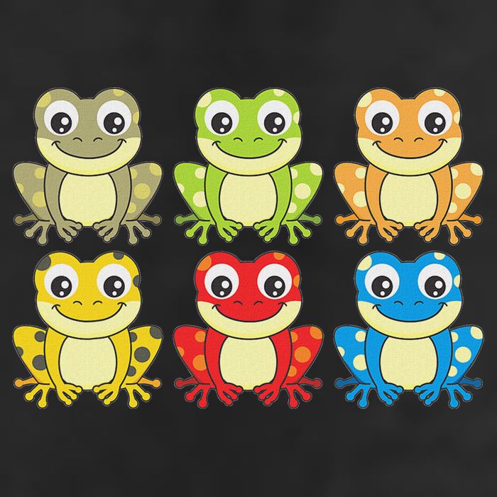 Colorful Collection Of Frogs Animal Lover Graphic Beanie