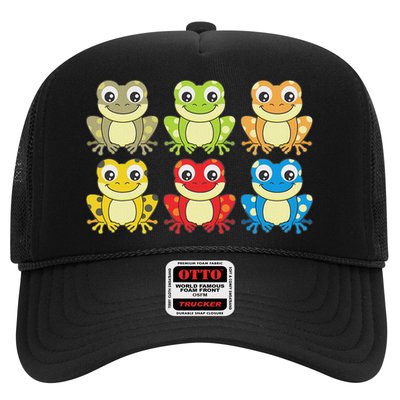 Colorful Collection Of Frogs Animal Lover Graphic Hat