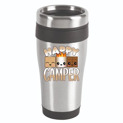 Campfire Camping Outdoor Friends Smores Happy Camper Cool Gift 16oz Travel Tumbler