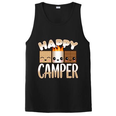 Campfire Camping Outdoor Friends Smores Happy Camper Cool Gift PosiCharge Competitor Tank