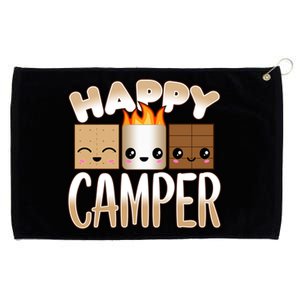 Campfire Camping Outdoor Friends Smores Happy Camper Cool Gift Grommeted Golf Towel