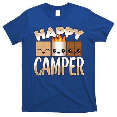 Campfire Camping Outdoor Friends Smores Happy Camper Cool Gift T-Shirt