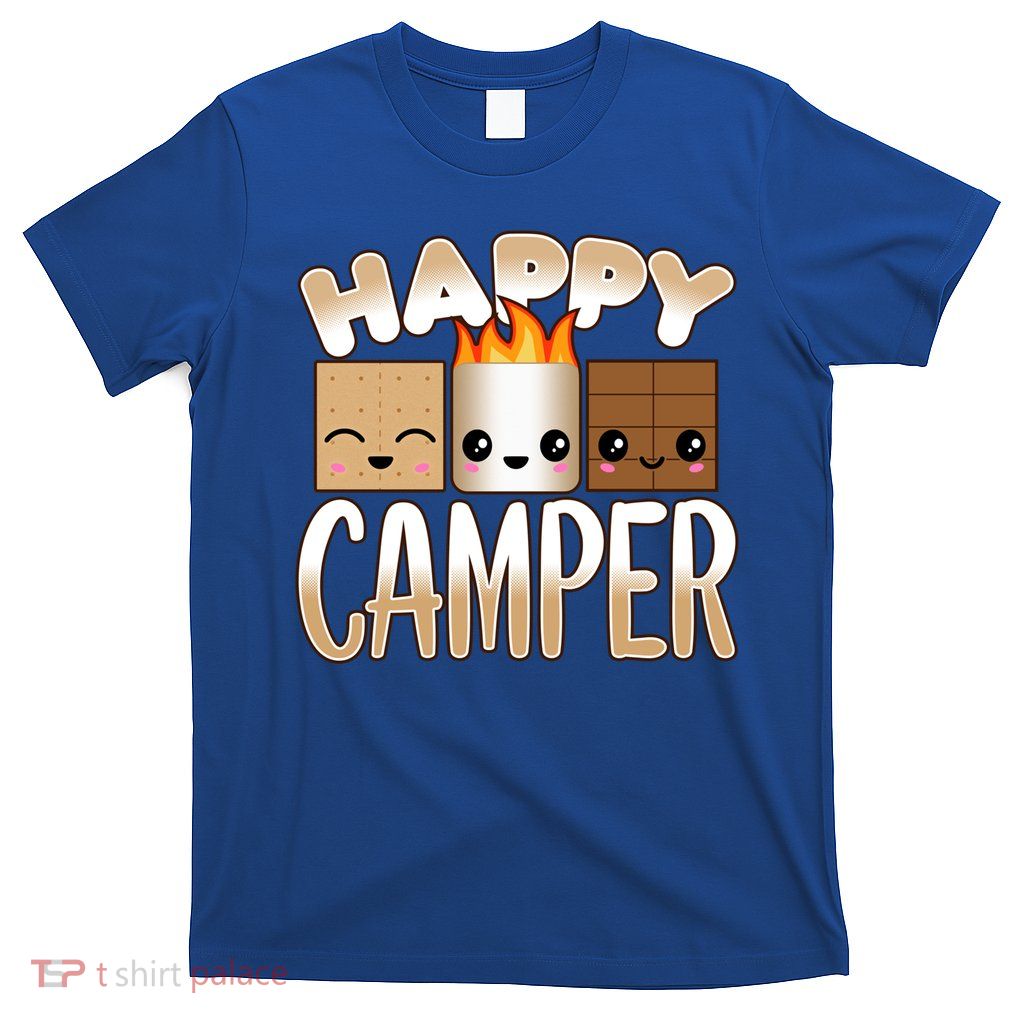 Campfire Camping Outdoor Friends Smores Happy Camper Cool Gift T-Shirt