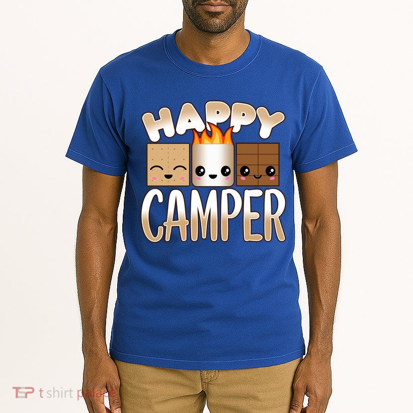 Campfire Camping Outdoor Friends Smores Happy Camper Cool Gift Tall T-Shirt