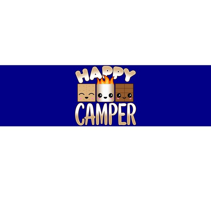 Campfire Camping Outdoor Friends Smores Happy Camper Cool Gift Bumper Sticker