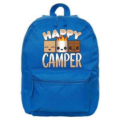 Campfire Camping Outdoor Friends Smores Happy Camper Cool Gift 16 in Basic Backpack
