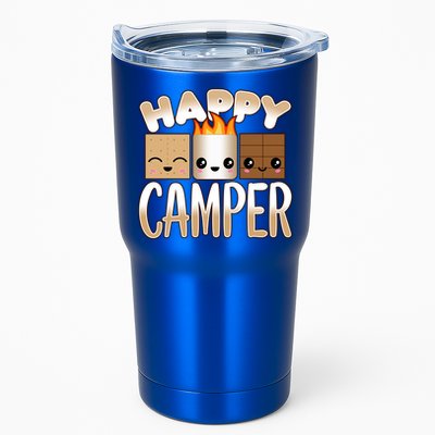 Campfire Camping Outdoor Friends Smores Happy Camper Cool Gift Tumbler