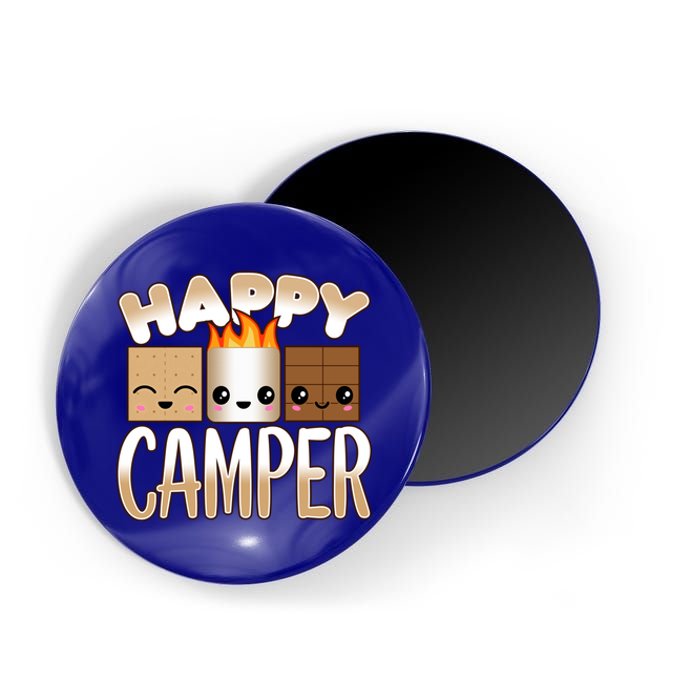 Campfire Camping Outdoor Friends Smores Happy Camper Cool Gift Magnet