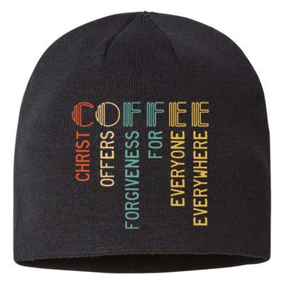 Coffee Christ Offers Forgiveness For Everyone Everywhere Sustainable Beanie