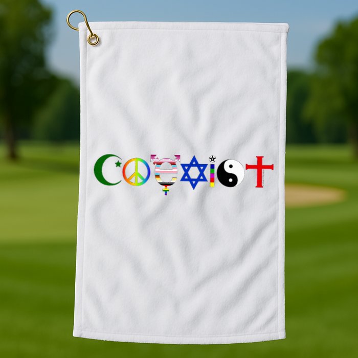 Coexist Golf Towel