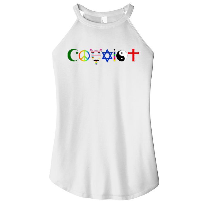 Coexist Women's Perfect Tri Rocker Tank