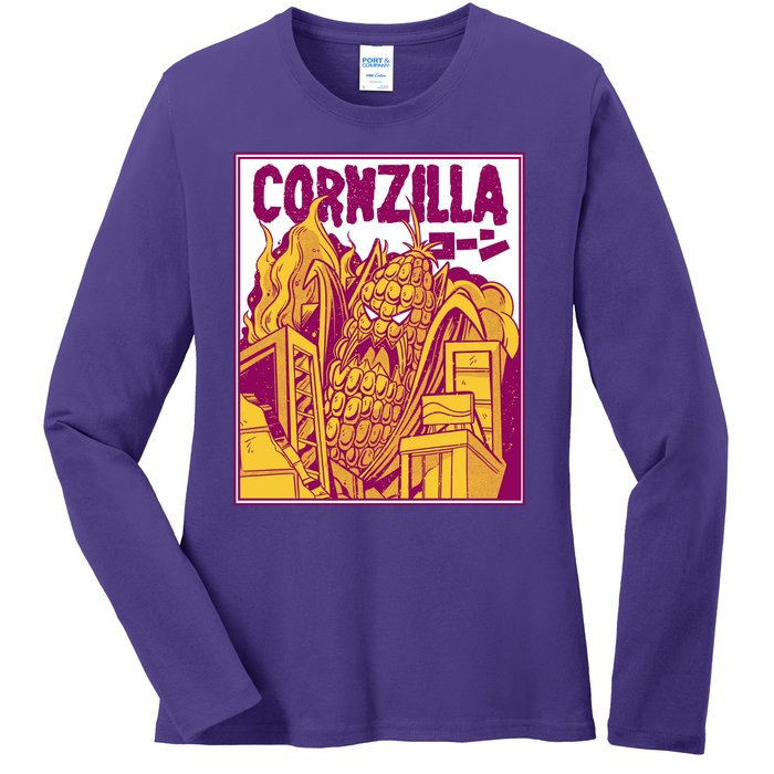 Cornzilla Ladies Long Sleeve Shirt