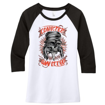 Convicted Women's Tri-Blend 3/4-Sleeve Raglan Shirt