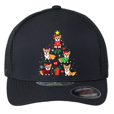 Corgi Christmas Ornament Tree Decor Funny Dog Gift Flexfit Unipanel Trucker Cap