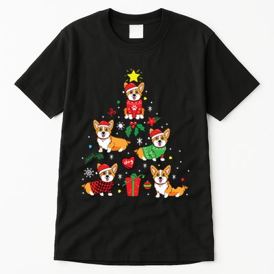 Corgi Christmas Ornament Tree Decor Funny Dog Gift Tall T-Shirt