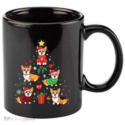 Corgi Christmas Ornament Tree Decor Funny Dog Gift 11oz C Handle Ceramic Mug