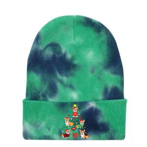 Corgi Christmas Ornament Tree Decor Funny Dog Gift Tie Dye 12in Knit Beanie