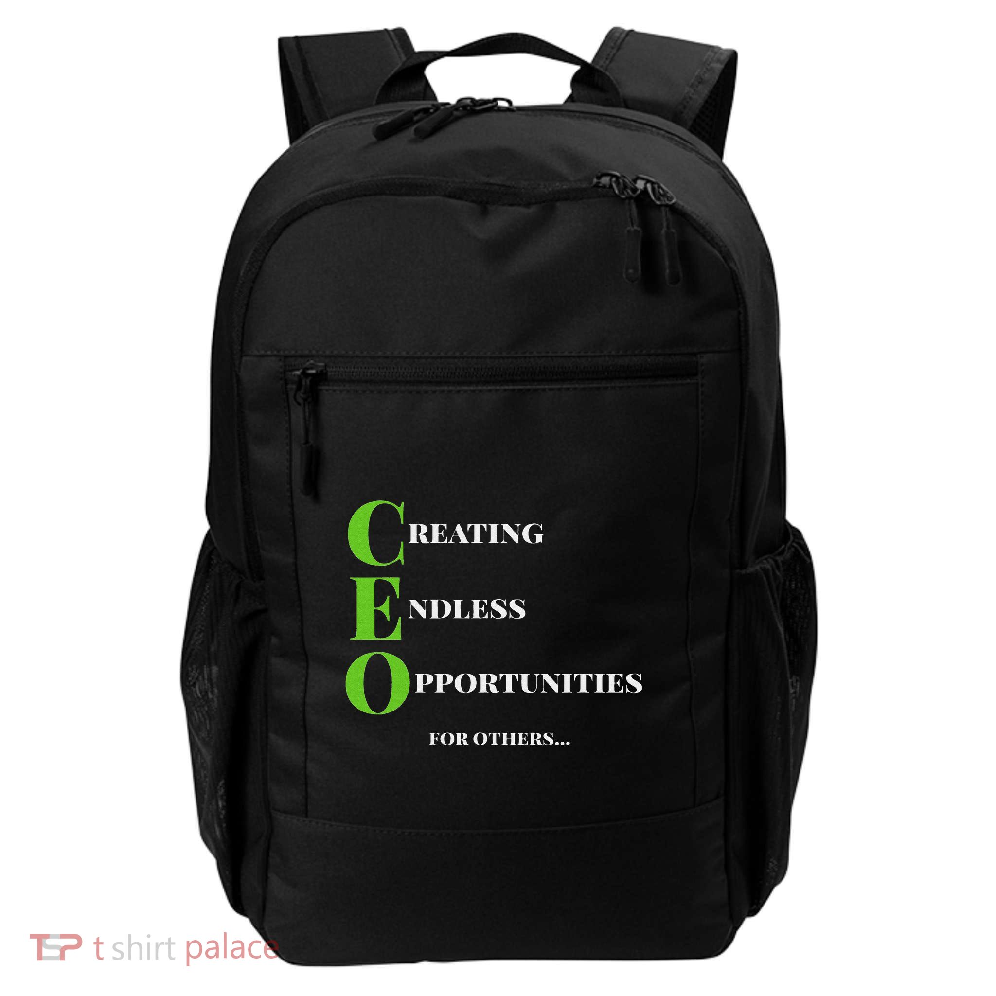 Ceo Creating Opportunity Boss Success Motivation Daily Commute Backpack