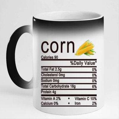 Corn 11oz Black Color Changing Mug