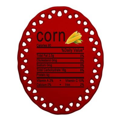 Corn Ceramic Oval Ornament