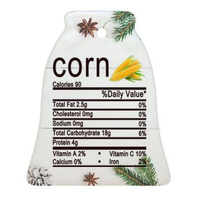 Corn Ceramic Bell Ornament