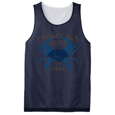 Cute Crabby Old Dude Since 1949 70th Birthday Crab Fishing Mesh Reversible Basketball Jersey Tank