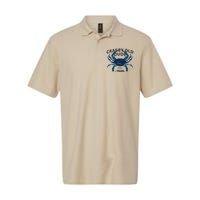 Cute Crabby Old Dude Since 1949 70th Birthday Crab Fishing Softstyle Adult Sport Polo