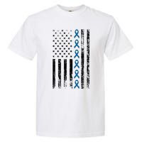 Colon Cancer Ribbon FLag Garment-Dyed Heavyweight T-Shirt