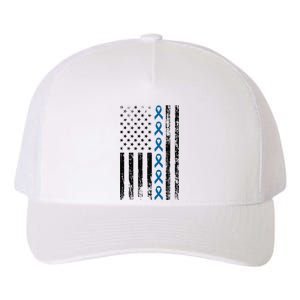 Colon Cancer Ribbon FLag Yupoong Adult 5-Panel Trucker Hat