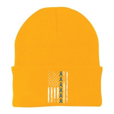 Colon Cancer Ribbon Knit Cap Winter Beanie