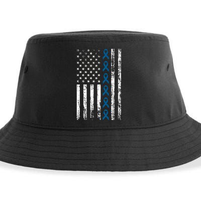 Colon Cancer Ribbon Sustainable Bucket Hat