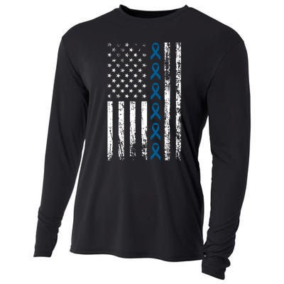 Colon Cancer Ribbon Cooling Performance Long Sleeve Crew