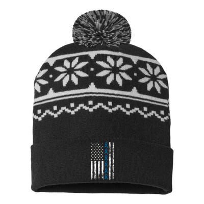 Colon Cancer Ribbon USA-Made Snowflake Beanie