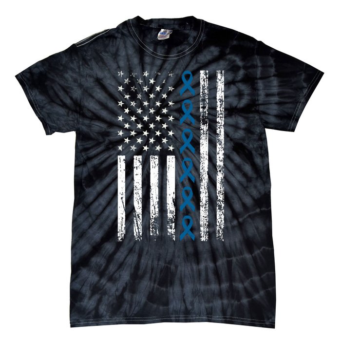 Colon Cancer Ribbon Tie-Dye T-Shirt