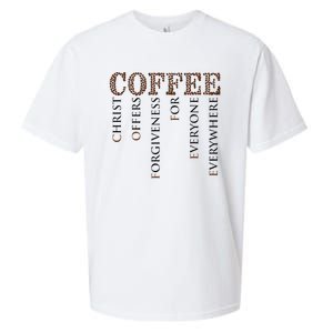 Coffee Christ Offers Forgiveness For Everyone Everywhere Sueded Cloud Jersey T-Shirt