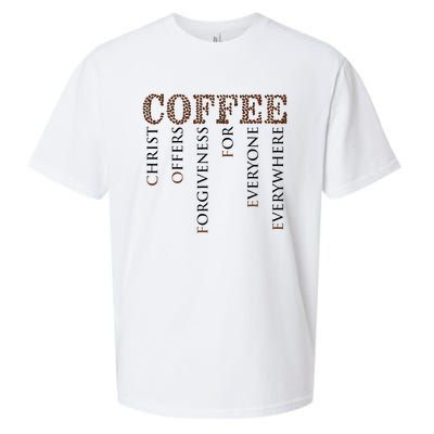 Coffee Christ Offers Forgiveness For Everyone Everywhere Sueded Cloud Jersey T-Shirt